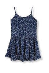 KatieJ Iris Pull ON Dress,Evening Blue Ditsy Floral