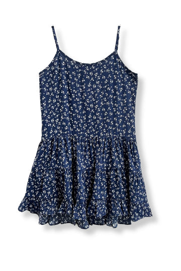 KatieJ Iris Pull ON Dress,Evening Blue Ditsy Floral