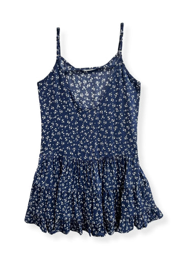 KatieJ Iris Pull ON Dress,Evening Blue Ditsy Floral