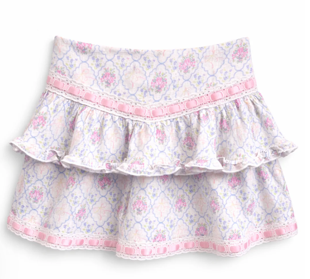 KatieJ Julie Mini Skirt, Floral Bouquet