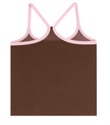 KatieJ Livi Racerback Cami, Espresso/Baby Pink