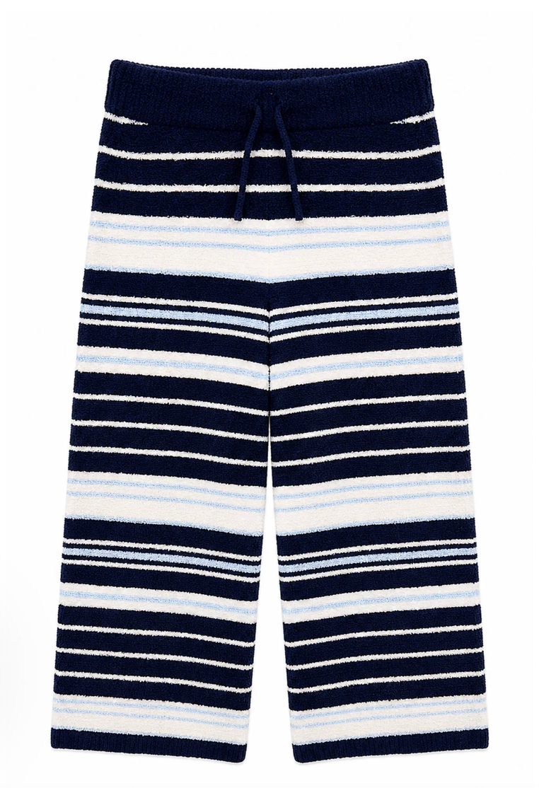 KatieJ Parker Wide Leg Pant, Mixed Blue Stripe