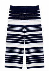 KatieJ Parker Wide Leg Pant, Mixed Blue Stripe