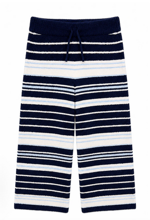 KatieJ Parker Wide Leg Pant, Mixed Blue Stripe