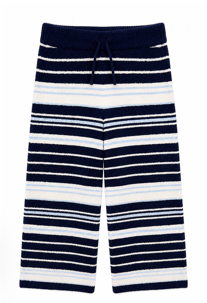 KatieJ Parker Wide Leg Pant, Mixed Blue Stripe