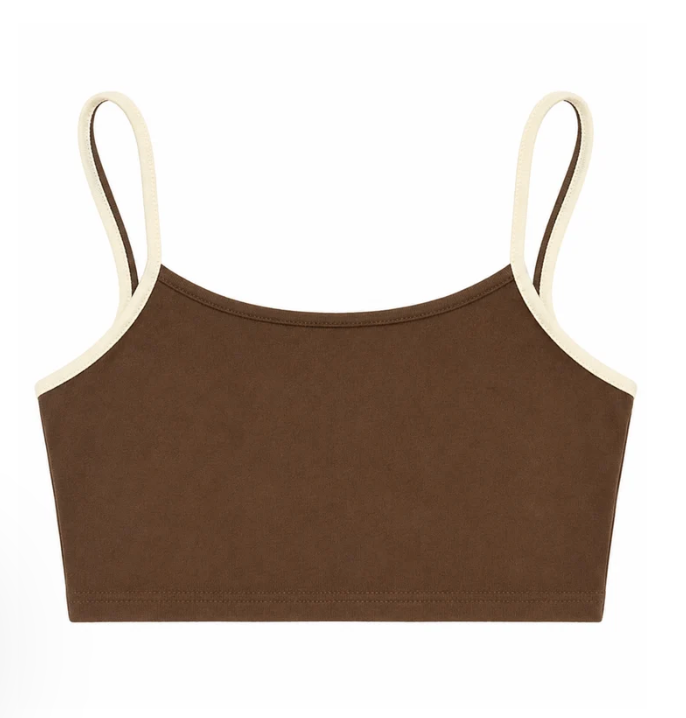 KatieJ Rue Cami Top, Chocolate/Oatmilk