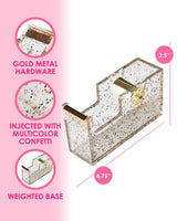 Packed Party Confetti Party Acrylic Tape Dispenser