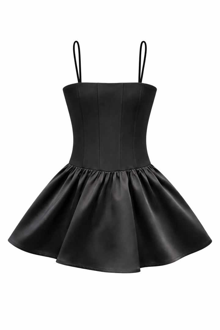 KatieJ Joanie Dress with Bubble Skirt, Black