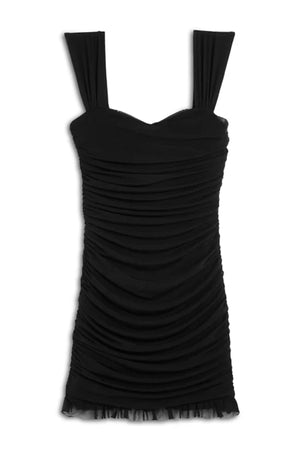 KatieJ Joey Sweetheart Mesh Dress, Black