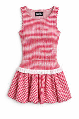 KatieJ Joslyn Red Gingham Dress