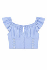 KatieJ Julie Top, Lavender Cotton