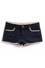 KatieJ Kauai Denim Lace Trim Shorts