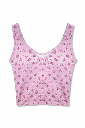 KatieJ Blush Rose Ditsy Kelsey Tank