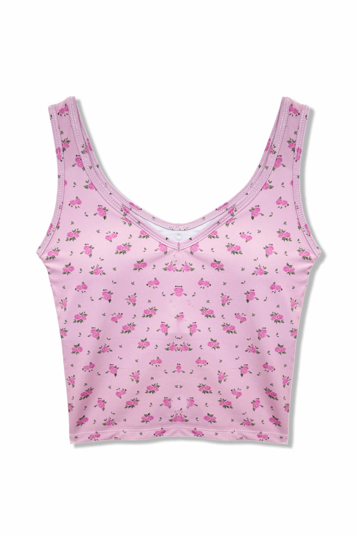KatieJ Blush Rose Ditsy Kelsey Tank