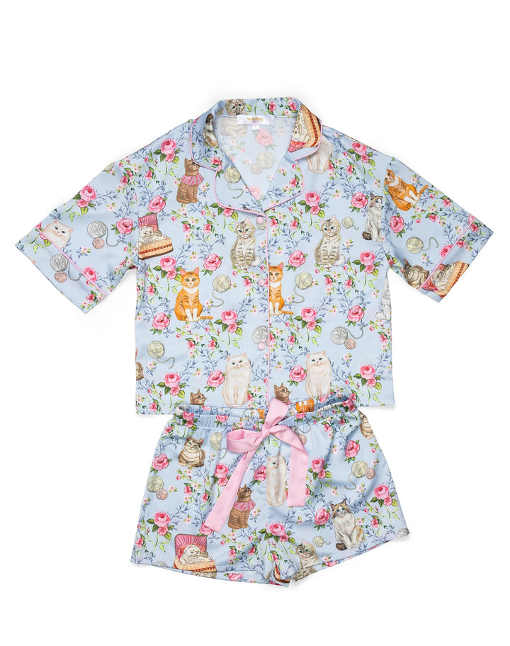 Sunshine Society Silky House Cats Lounge/Pajama Set