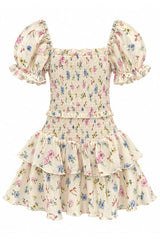 KatieJ Lainey Dress, Cream Tossed Floral