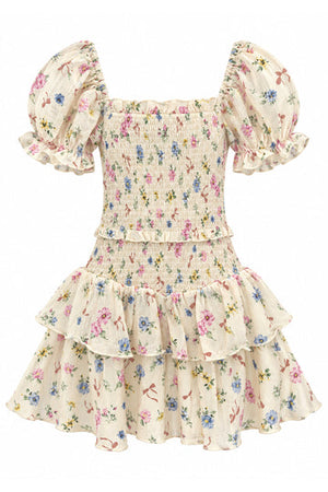 KatieJ Lainey Dress, Cream Tossed Floral
