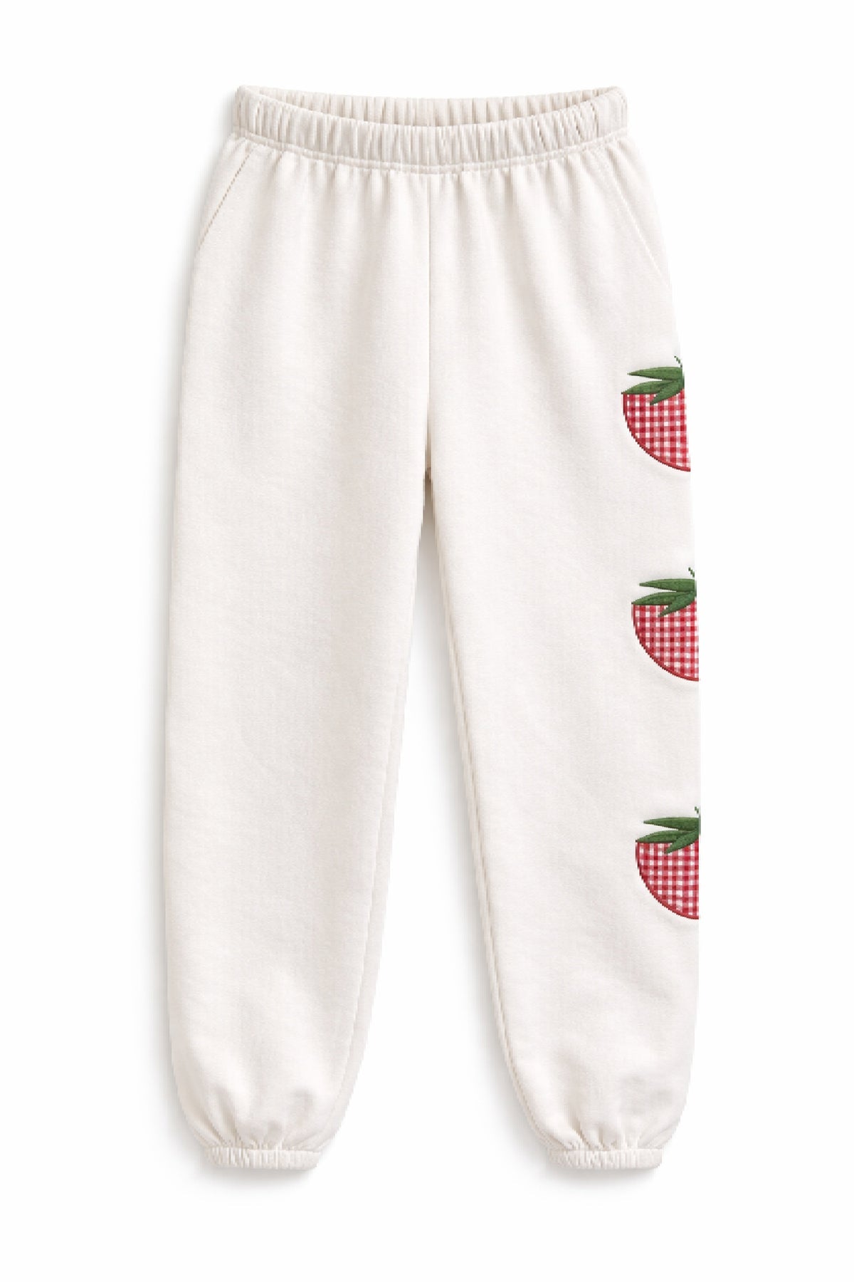 KatieJ Tween Leah Applique Sweatpants, Vintage Strawberry