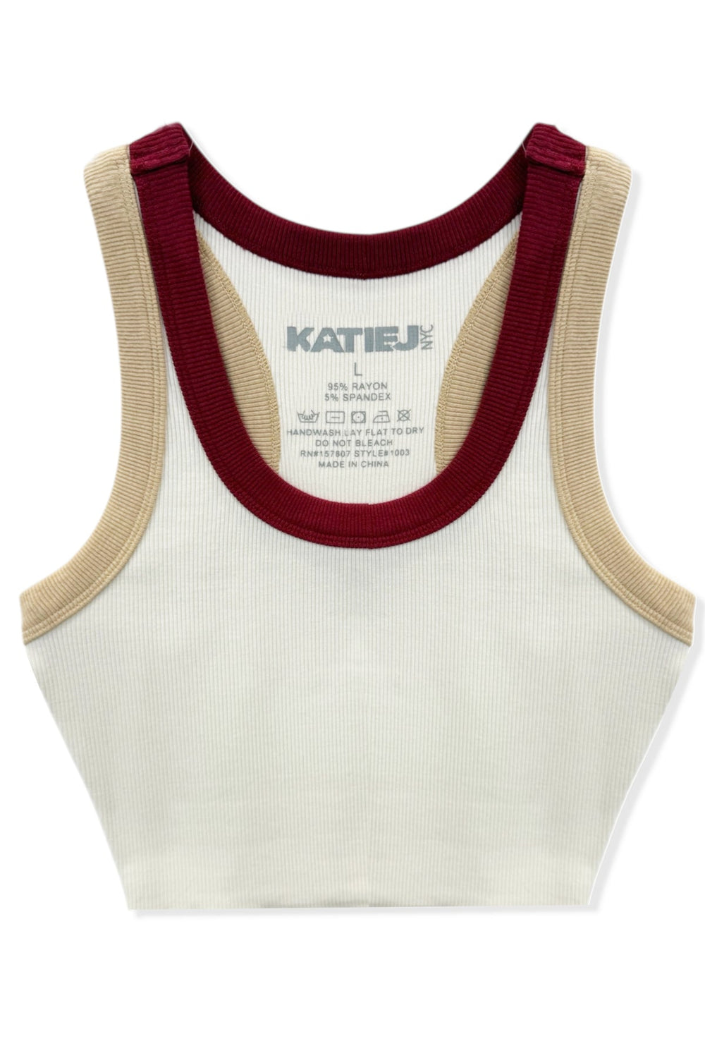 KatieJ Livi Tank Ecru Multi Colored