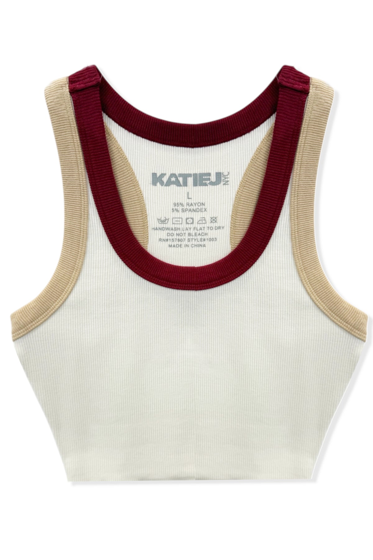 KatieJ Livi Tank Ecru Multi Colored