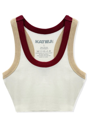 KatieJ Livi Tank Ecru Multi Colored
