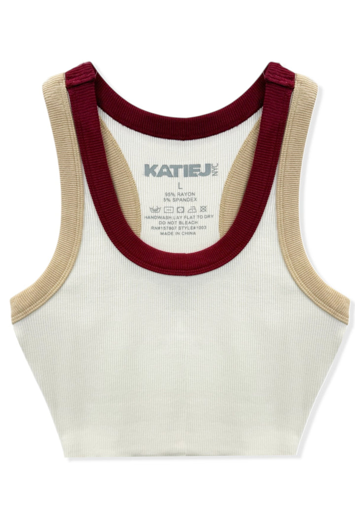 KatieJ Livi Tank Ecru Multi Colored