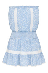KatieJ Lucia Dress, Baby Blue Ditsy Floral
