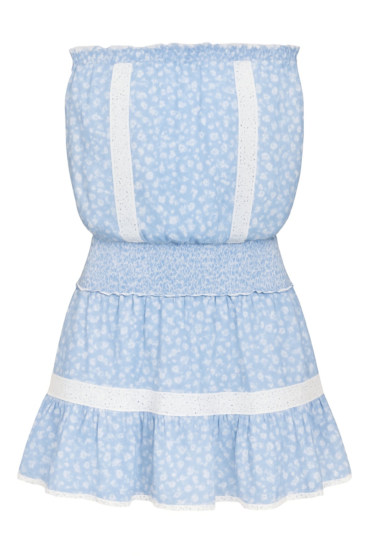 KatieJ Lucia Dress, Baby Blue Ditsy Floral