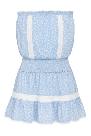 KatieJ Lucia Dress, Baby Blue Ditsy Floral