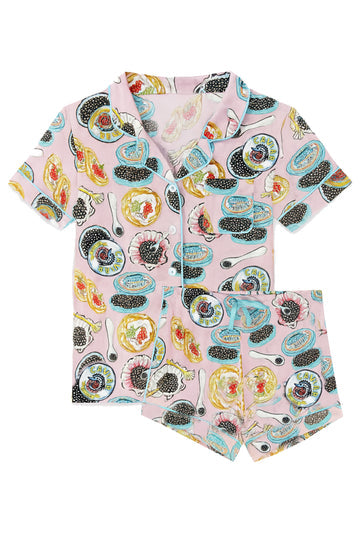 KatieJ Lynn Short Pajama Set, Caviar