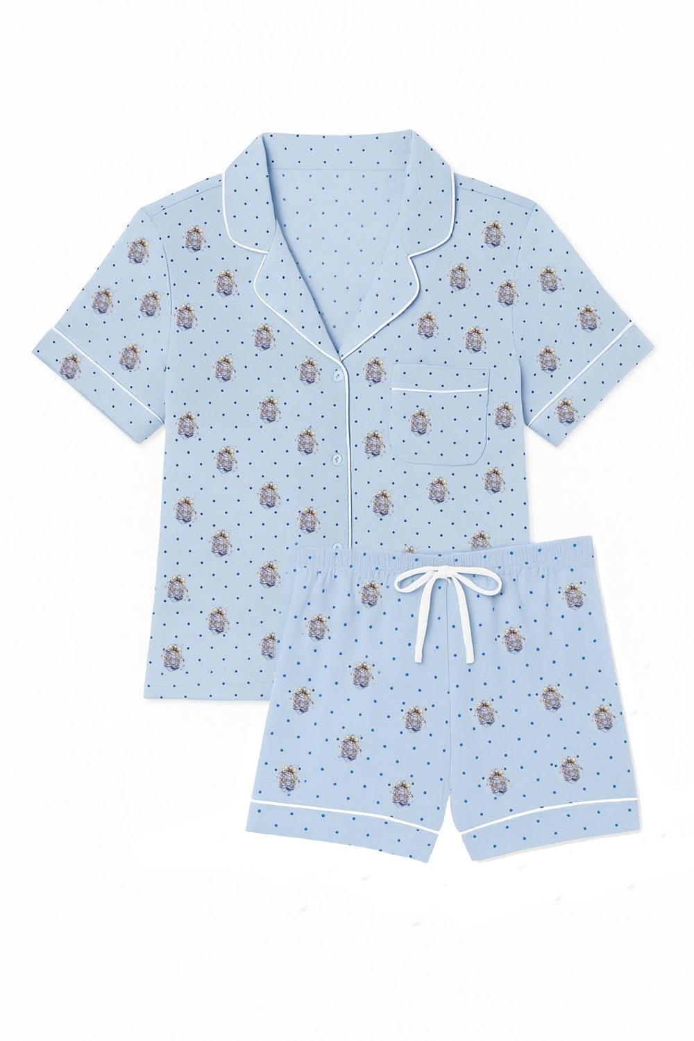KatieJ Holiday Short Sleeve Loung Set