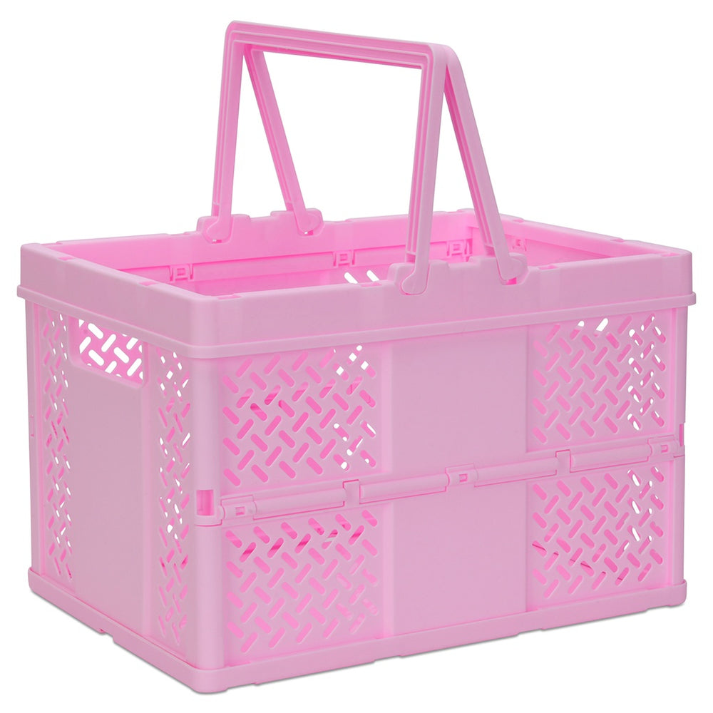 Iscream Large Pink Foldable Storage Crate