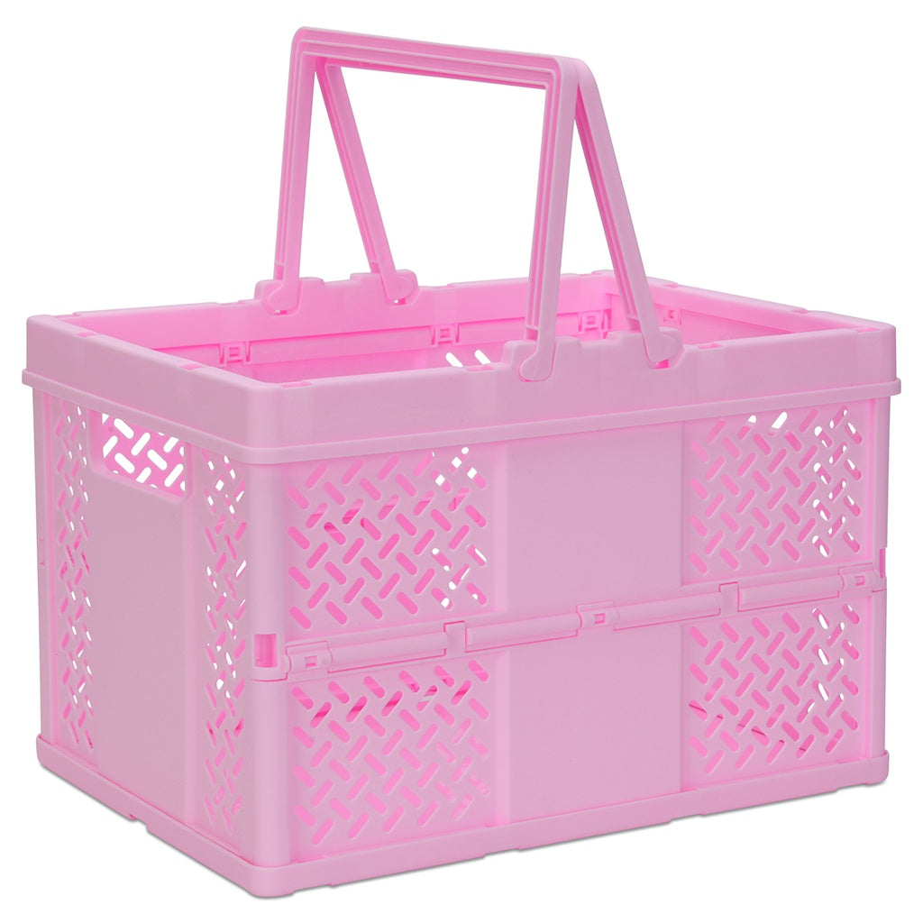 Iscream Large Pink Foldable Storage Crate