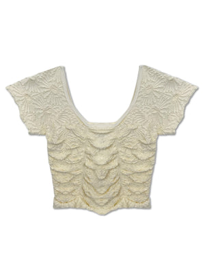 KatieJ Tween Maize Ruched Seamless Tee