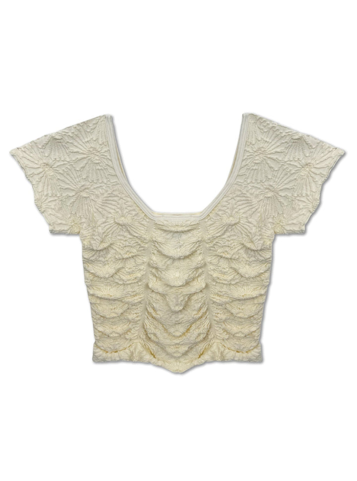 KatieJ Tween Maize Ruched Seamless Tee