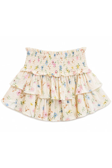 KatieJ Melody Skirt, Cream Tossed Floral