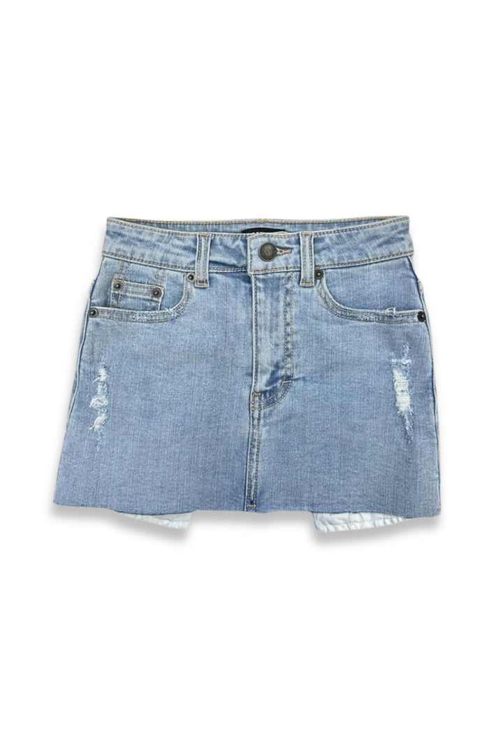KatiJ Miami Distressed Denim Skirt