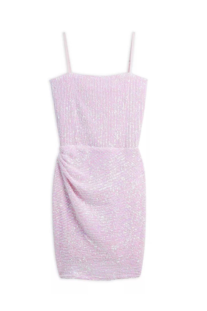 KatieJ Sequin Maddy Dress, Baby Pink Sequin