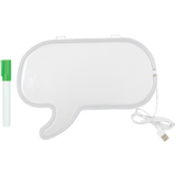 Iscream Neon Speech Bubble Message Light Frame