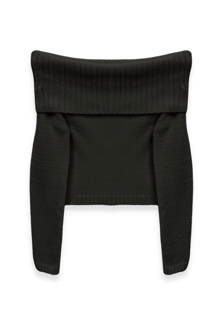 KatieJ Nikki Off-Shoulder Sweater, Black