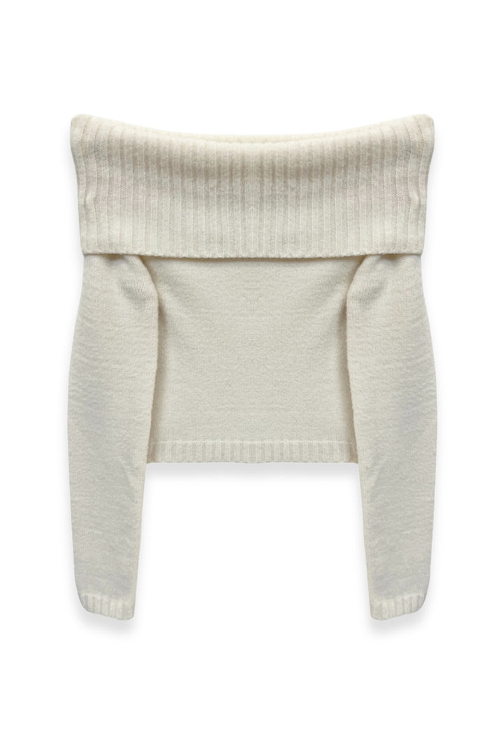 KatieJ Nikki Off-Shoulder Sweater, Cream