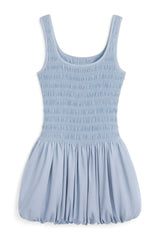 KatieJ Olive Bubble Skirt Dress, Baby Blue