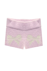 KatieJ Parker Cozy Shorts, Pink Bows