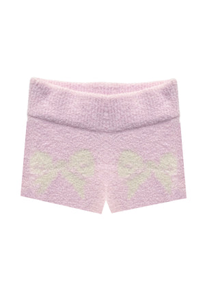 KatieJ Parker Cozy Shorts, Pink Bows