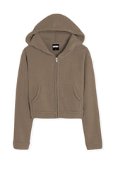 KatieJ Parker Cozy Zip Up Hoodie, Mushroom