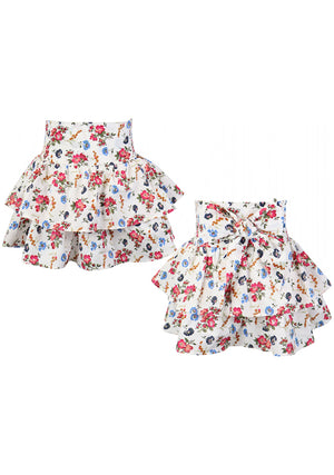 Flower by Zoe Skirt, Off White/Red/Flower