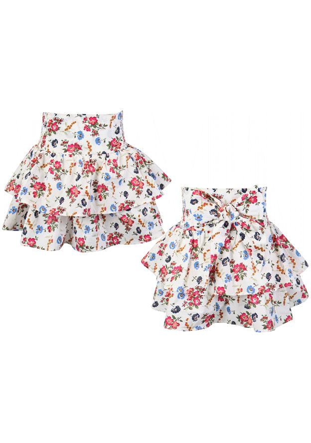 Flower by Zoe Skirt, Off White/Red/Flower