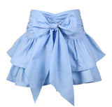 fbz Blue Blow Poplin Skirt