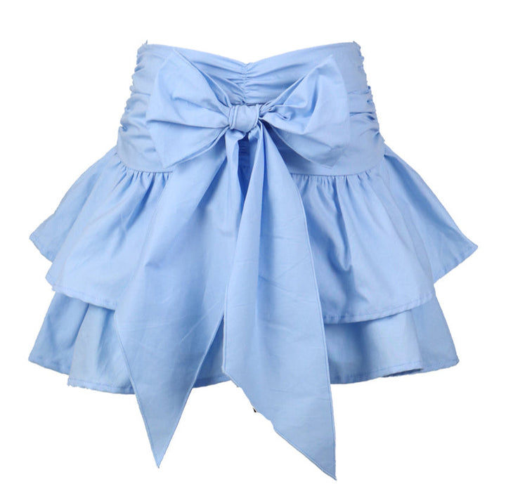 fbz Blue Blow Poplin Skirt