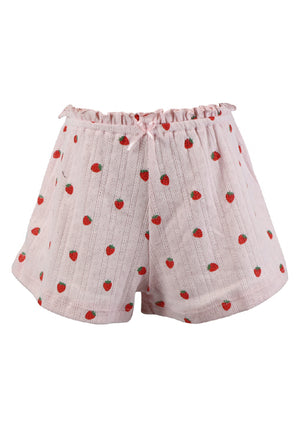 fbz Pink Strawberry Pointelle Short